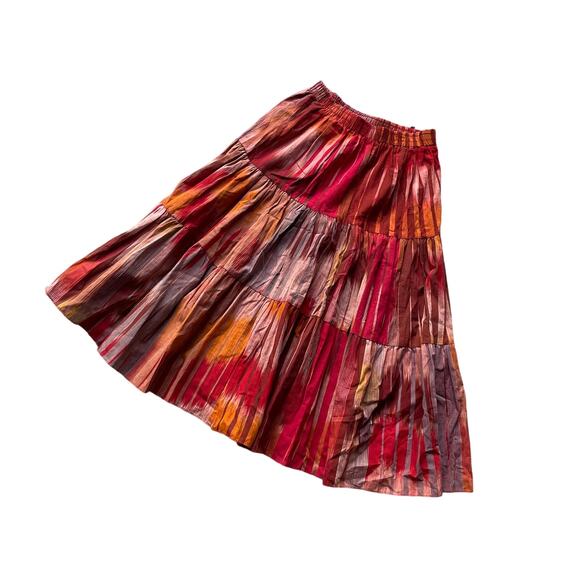 Vintage 60's orange and red midi skirt | size xs/s - Picture 1 of 6
